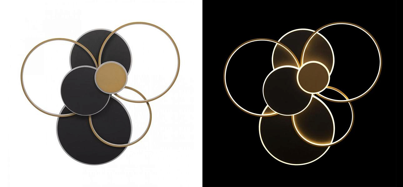 Светильник потолочный BENDIK LIGHTING Black 3 плафона Светильник потолочный BENDIK LIGHTING Black 3 плафона - Loft-Concept в Орле