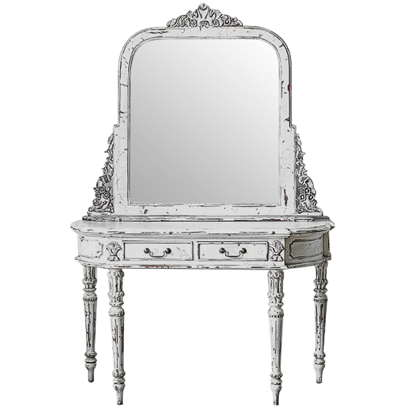 Трельяж White Moreau Dressing Table Белый Коричневый Трельяж White Moreau Dressing Table Белый Коричневый в Орле | Loft Concept