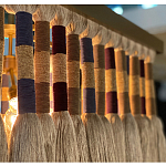 Люстра квадратная плетеная с бахромой Wicker Square Chandelier with Tassels варинант исполнения - 5 | Loft Concept в Орле