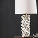 Настольная лампа покрытая лепестками белых цветов Fancy Calla Lily варинант исполнения - 3 | Loft Concept в Орле