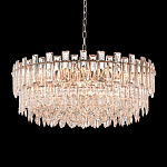 Круглая люстра с хрустальными подвесками на серебряном каркасе Gorgeous Crystal Light варинант исполнения - 13 | Loft Concept в Орле