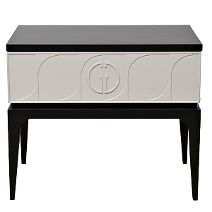 Тумбочка прикроватная с ящиком черно-серого цвета Noble Nightstand