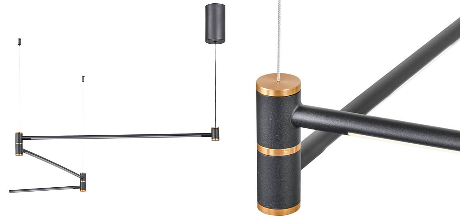Подвесной светильник Drawing Line Gold Black Подвесной светильник Drawing Line Gold Black - Loft-Concept в Орле