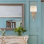 Бра с цветочным основанием и тканевым абажуром Tugella Flower Lamp варинант исполнения - 5 | Loft Concept в Орле