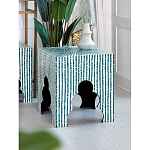 Приставной столик с инкрустацией раковинами устриц Bone Inlay варинант исполнения - 4 | Loft Concept в Орле