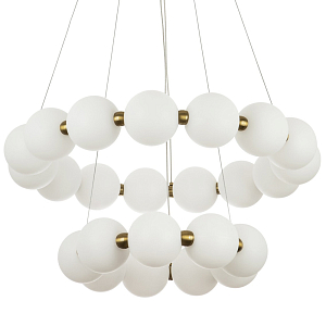 Многоярусная кольцевая люстра с плафонами шары Rings Suspension Light Chandelier