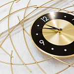 Часы настенные из металла с чёрным циферблатом Current Time варинант исполнения - 2 | Loft Concept в Орле