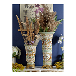 Ваза из фарфора на бронзовом основании Turquoise Blooming Garden варинант исполнения - 8 | Loft Concept в Орле