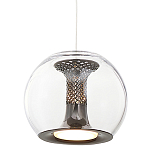 Подвесной светильник со стеклянным плафоном Inner Gleam Globe black  варинант исполнения - 2 | Loft Concept в Орле
