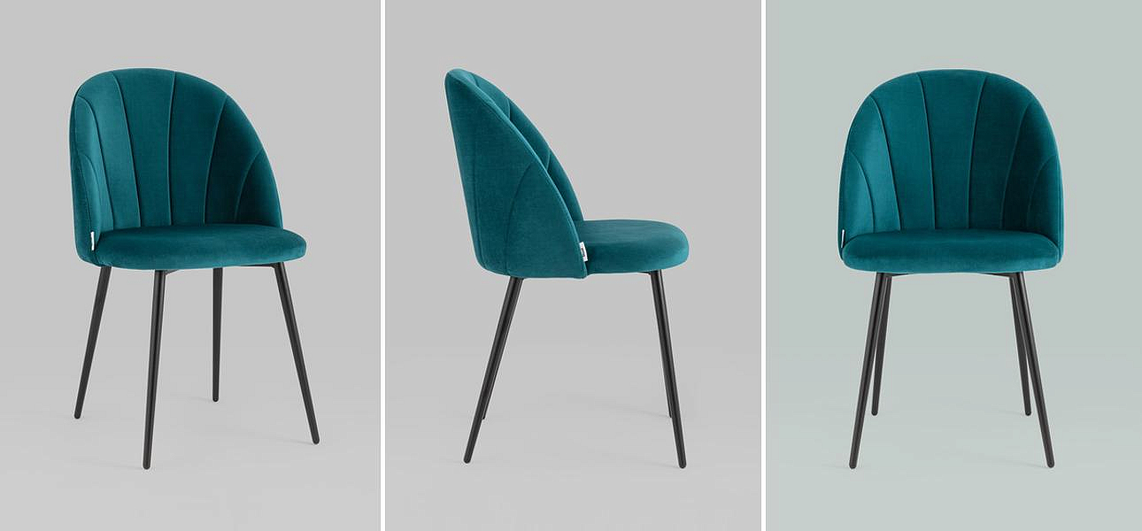 Стул Balsari S Chair Темно-Бирюзовый Велюр Стул Balsari S Chair Темно-Бирюзовый Велюр - Loft-Concept в Орле