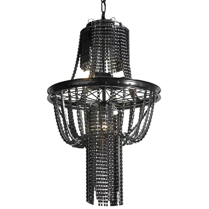 Люстра Chain chandelier Жемчужно-черный Люстра Chain chandelier Жемчужно-черный в Орле | Loft Concept