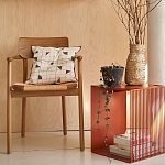 Оранжевый приставной стол из металла Lattice варинант исполнения - 8 | Loft Concept в Орле