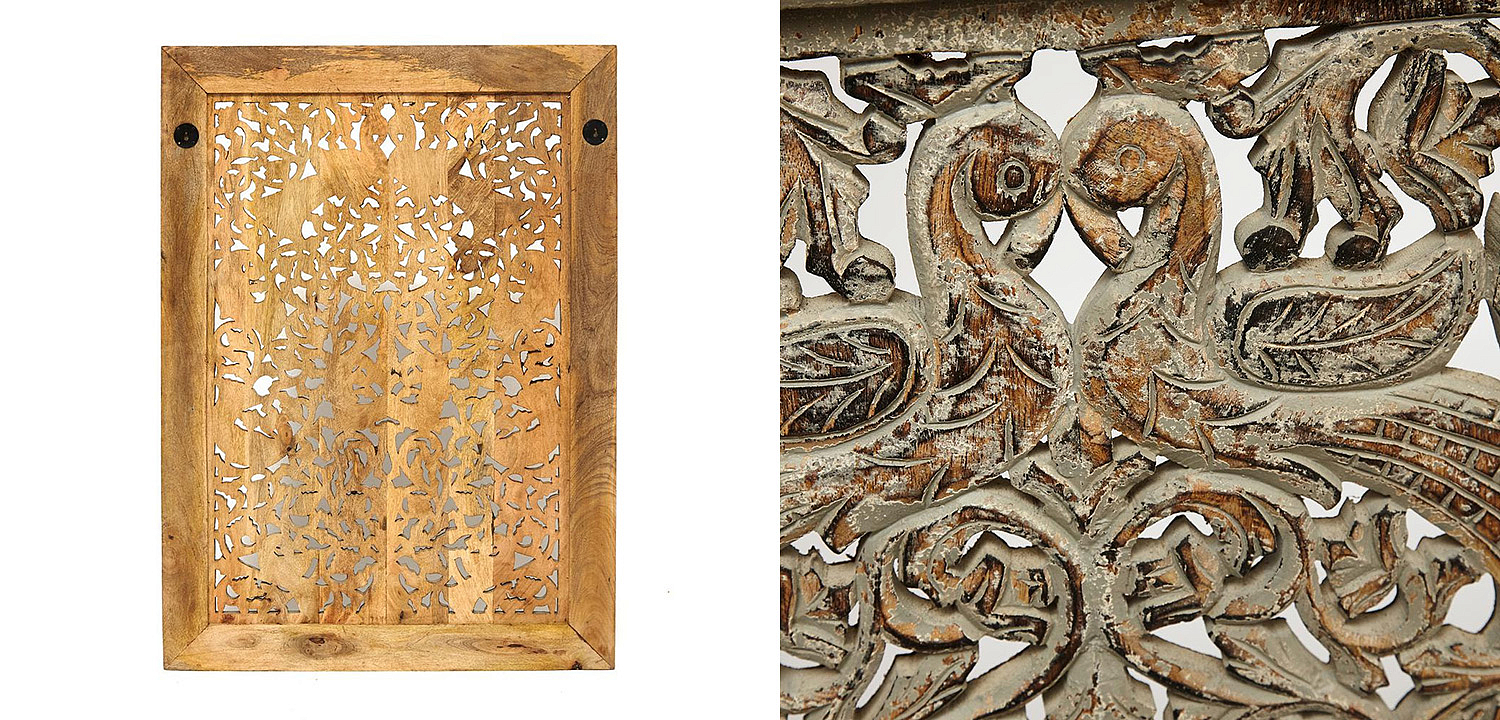 Настенный декор Wall Decor Mango Wood Carved Настенный декор Wall Decor Mango Wood Carved - Loft-Concept в Орле
