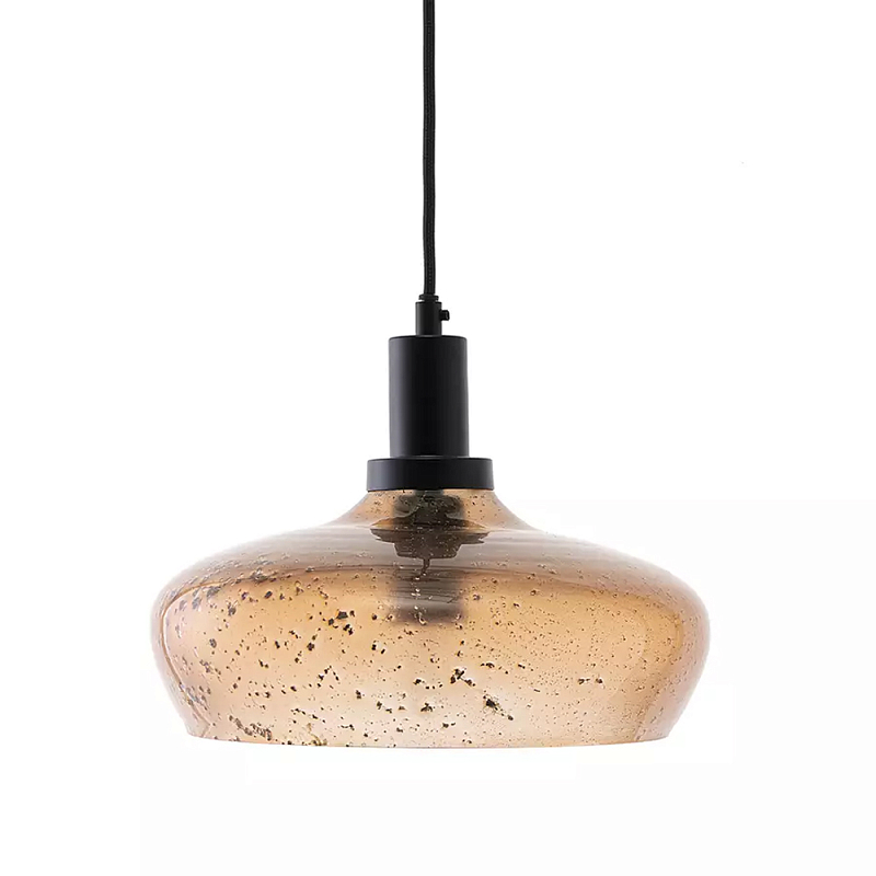 Подвесной светильник с стеклянным фактурным плафоном Glass Textured Lampshade Медь Подвесной светильник с стеклянным фактурным плафоном Glass Textured Lampshade Медь в Орле | Loft Concept