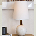 Настольная лампа на круглом основании из натурального камня Bartolomeo варинант исполнения - 4 | Loft Concept в Орле