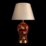 Настольная лампа бордовая с изображением птиц Slip Away варинант исполнения - 2 | Loft Concept в Орле