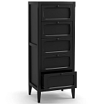 Комод узкий с 5-ю ящиками черный Silva Black Chest of Drawers варинант исполнения - 3 | Loft Concept в Орле