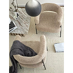 Кресло полукруглое мягкое с буклированной обивкой Armchair with Boucle Upholstery варинант исполнения - 8 | Loft Concept в Орле