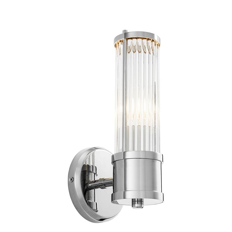 Бра Wall Lamp Claridges Single Nickel Никель Прозрачное Стекло Бра Wall Lamp Claridges Single Nickel Никель Прозрачное Стекло в Орле | Loft Concept