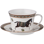 Чайный сервиз из фарфора с изображением лошадей на 6 персон 15 предметов Porcelain Horse Set  варинант исполнения - 1 | Loft Concept в Орле