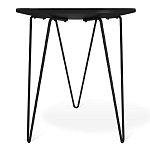 Стол журнальный c круглой столешницей из стекла серого цвета Gray and Gold Marble варинант исполнения - 4 | Loft Concept в Орле