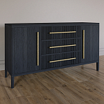 Буфет Primo с тремя ящиками и двумя фасадами Черный дуб варинант исполнения - 2 | Loft Concept в Орле