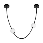 Подвесной светильник в форме дуги с белыми шарообразными плафонами Flos Wireline Lighting варинант исполнения - 2 | Loft Concept в Орле