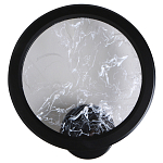 Светодиодное бра круглой формы с металлической рамой черного цвета Marble Glow варинант исполнения - 2 | Loft Concept в Орле