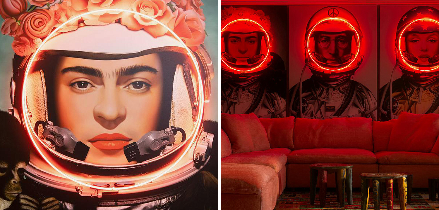 Неоновый постер Фрида Кало в Скафандре Space Girl Frida Неоновый постер Фрида Кало в Скафандре Space Girl Frida - Loft-Concept в Орле