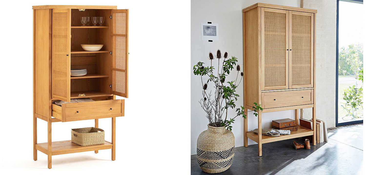Шкаф Niels Wicker Cupboard 2 Doors Шкаф Niels Wicker Cupboard 2 Doors - Loft-Concept в Орле