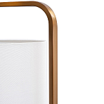 Торшер с белым тканевым абажуром на мраморном основании Cconcise варинант исполнения - 1 | Loft Concept в Орле