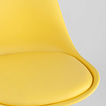 Стул с основой из пластика и мягким сиденьем Arvika Yellow варинант исполнения - 8 | Loft Concept в Орле