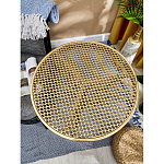 Столик приставной золотистый с орнаментом на столешнице Tanzania варинант исполнения - 8 | Loft Concept в Орле