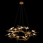 Люстра подвесная с прозрачными стеклянными птичками на ветвях Диаметр 100 см Serip Voa варинант исполнения - 5 | Loft Concept в Орле