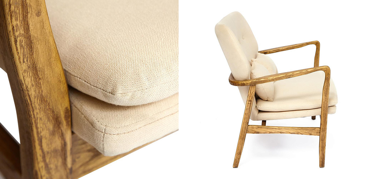 Диван с каркасом из массива дерева Makeshift sofa beige Диван с каркасом из массива дерева Makeshift sofa beige - Loft-Concept в Орле