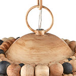 Подвесной светильник в форме купола из деревянных бусин Wooden Beads варинант исполнения - 3 | Loft Concept в Орле
