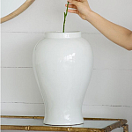 Ваза белая с крышкой однотонная Chinoiserie Ceramics варинант исполнения - 9 | Loft Concept в Орле