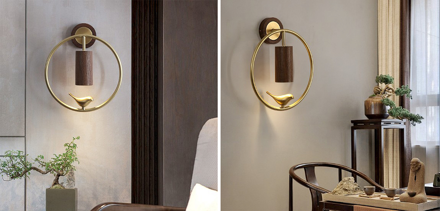 Бра деревянное с птичкой Manu Wall Lamp Бра деревянное с птичкой Manu Wall Lamp - Loft-Concept в Орле