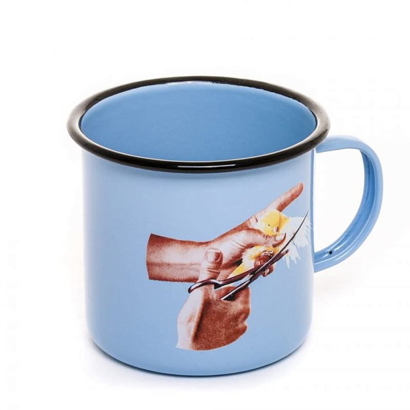 Кружка Seletti Mug Bird Голубой Коричневый Кружка Seletti Mug Bird Голубой Коричневый в Орле | Loft Concept