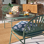 Зелёная скамья из стали Goodwin Metal Bench Green варинант исполнения - 7 | Loft Concept в Орле