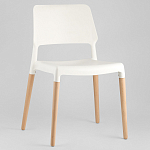 Пластиковый стул на ножках из массива бука Ferret White 4 шт варинант исполнения - 2 | Loft Concept в Орле