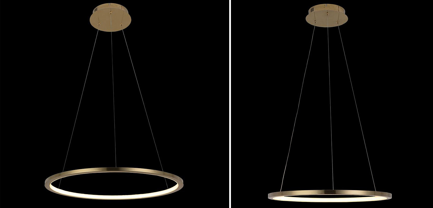 Подвесной светильник Yvette Ring Horizontal gold Подвесной светильник Yvette Ring Horizontal gold - Loft-Concept в Орле
