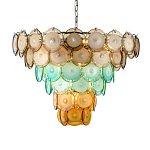 Люстра конусовидная с каскадом из разноцветных круглых подвесов Key Lustar варинант исполнения - 3 | Loft Concept в Орле