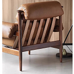 Кресло с деревянным каркасом и обивкой из натуральной кожи Medieval Furniture варинант исполнения - 2 | Loft Concept в Орле