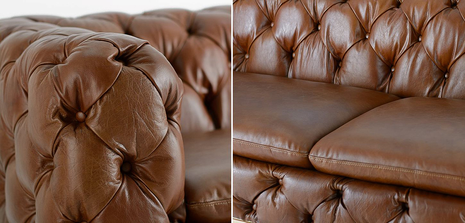 Диван Dorsten Sofa brown leather Диван Dorsten Sofa brown leather - Loft-Concept в Орле