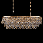 Люстра овальная каскадная с подвесками в форме колец Galaxy of Light варинант исполнения - 1 | Loft Concept в Орле