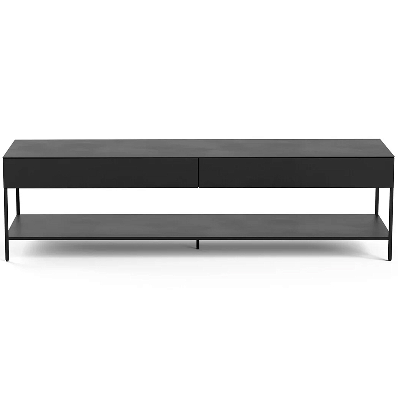 ТВ-тумба из металла с 2-мя ящиками Kelsey Metal TV Stand Черный ТВ-тумба из металла с 2-мя ящиками Kelsey Metal TV Stand Черный в Орле | Loft Concept