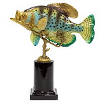 Статуэтка из фарфора в форме рыбы SEA Porcelain and Bronze варинант исполнения - 1 | Loft Concept в Орле