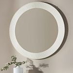 Зеркало в круглой фактурной раме Mirror Modern Texture белое варинант исполнения - 3 | Loft Concept в Орле
