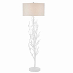 Торшер белый с цилиндрическим абажуром и каркасом в виде дерева Branched Tree варинант исполнения - 1 | Loft Concept в Орле